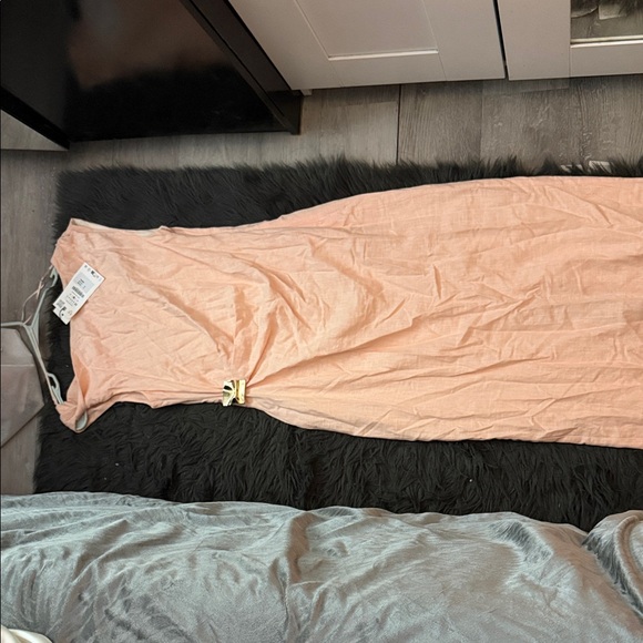 Zara One Shoulder Dress in Soft Cream - Picture 5 of 6